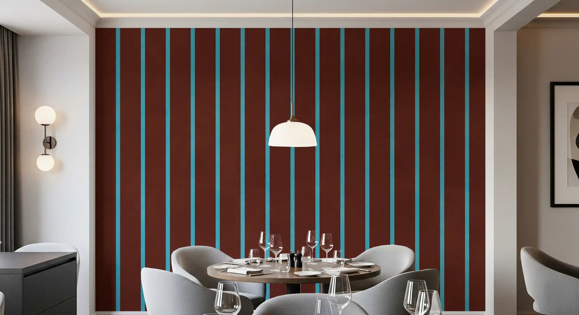 Rustic Earth and Sky Stripe Wall Mural