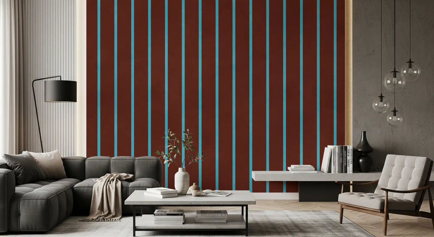 Rustic Earth and Sky Stripe Wall Mural