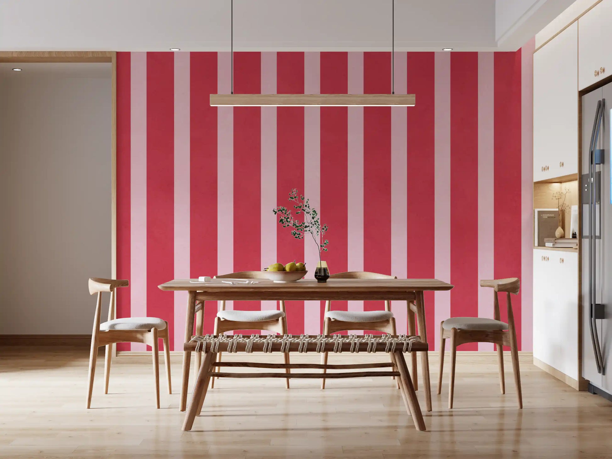 Candy Striped Vertical Texture Wall Mural