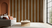 Classic Earth Tone Vertical Stripe Wall Mural