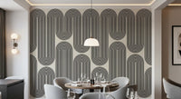 Ondas geométricas monocromáticas Wall Mural