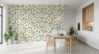 Retro Daisy Meadow Wall Mural