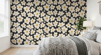 Retro Floral Bloom Pattern Wall Mural