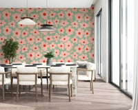 Retro Daisy Meadow Wall Mural