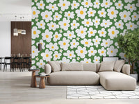 Retro Daisy Meadow Wall Mural