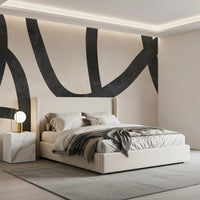 Monochrome Sculptural Loops Wall Mural
