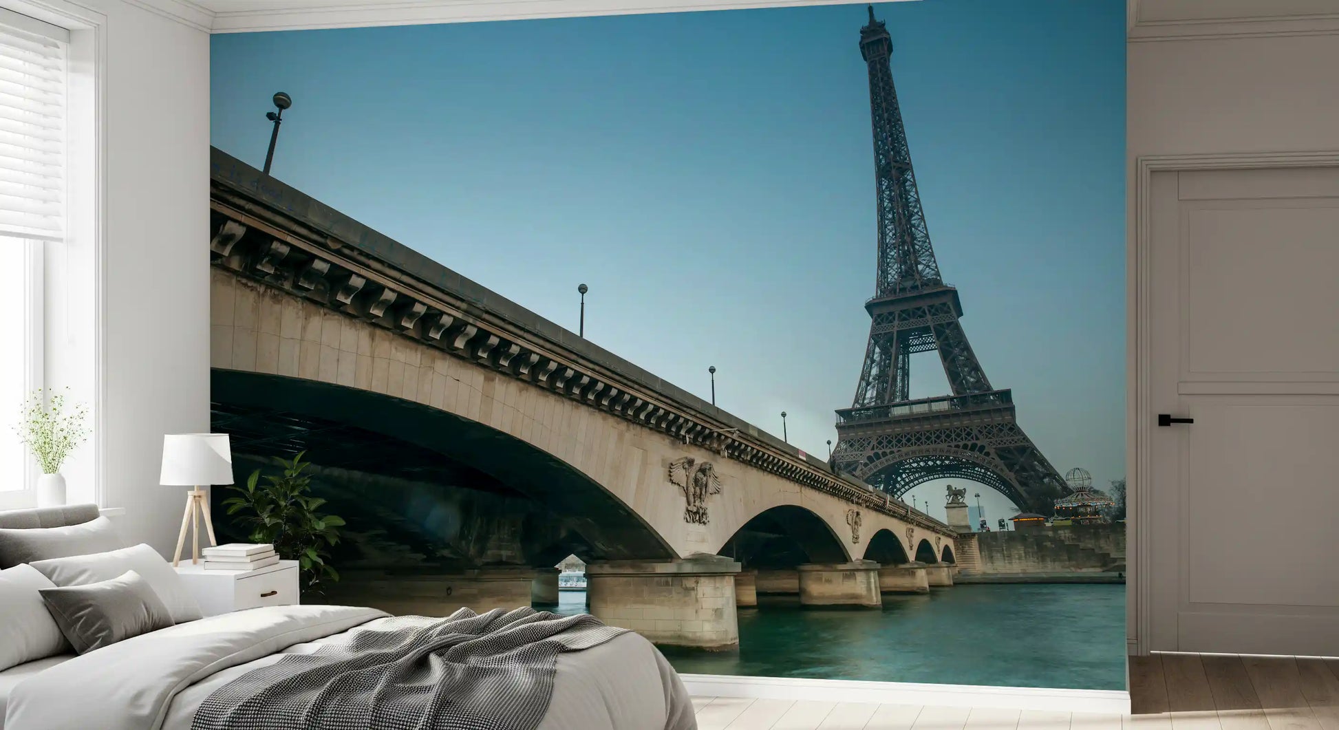 Parisian Riverside Landmark Wall Mural