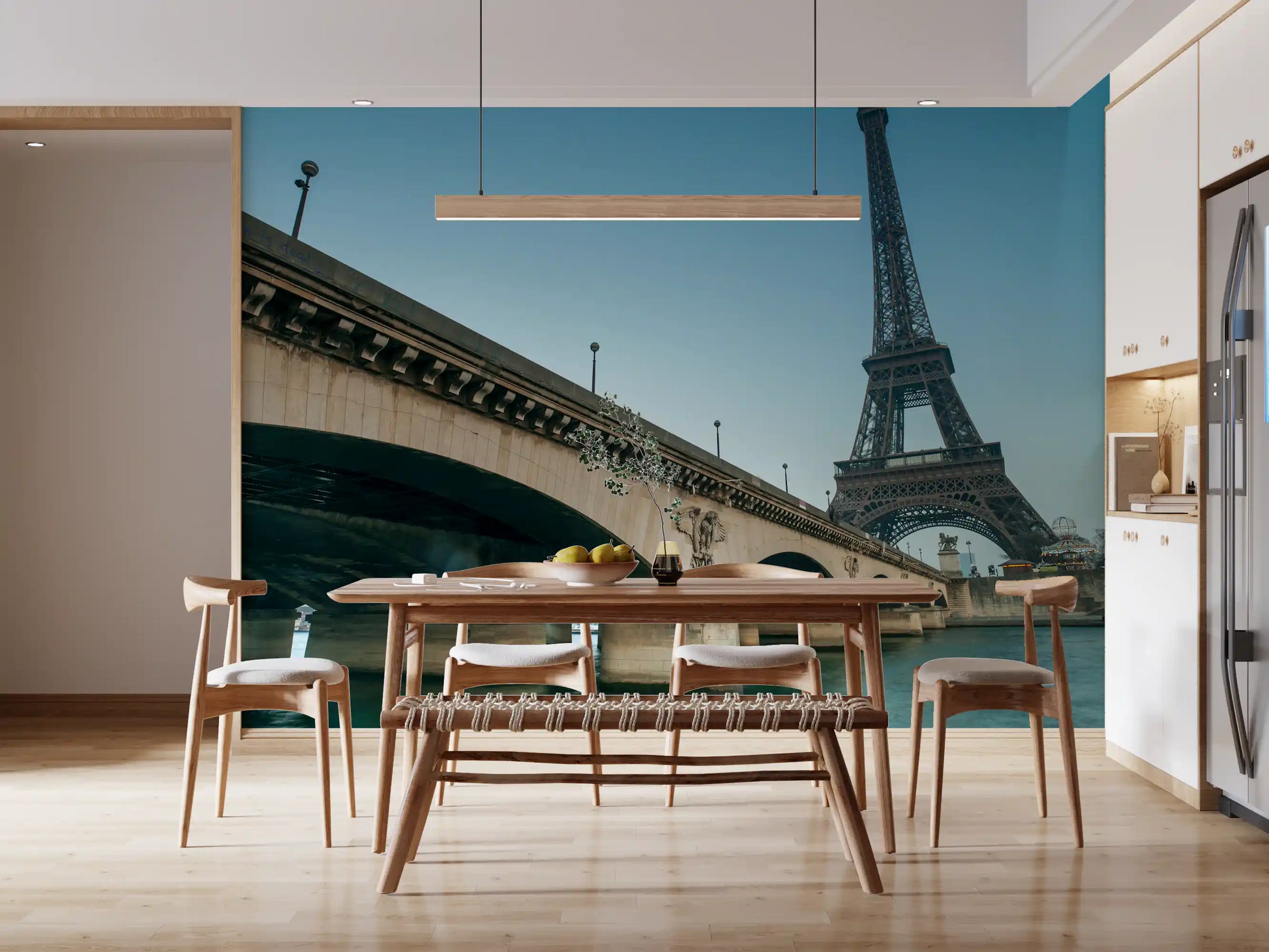 Parisian Riverside Landmark Wall Mural