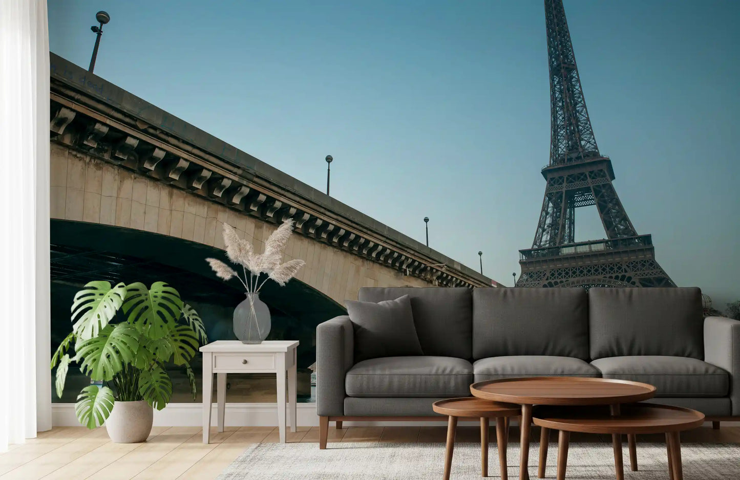 Parisian Riverside Landmark Wall Mural