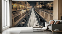 Nocturnal City Light Motion Wall Mural