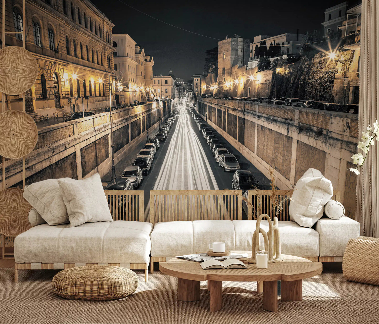 Nocturnal City Light Motion Wall Mural