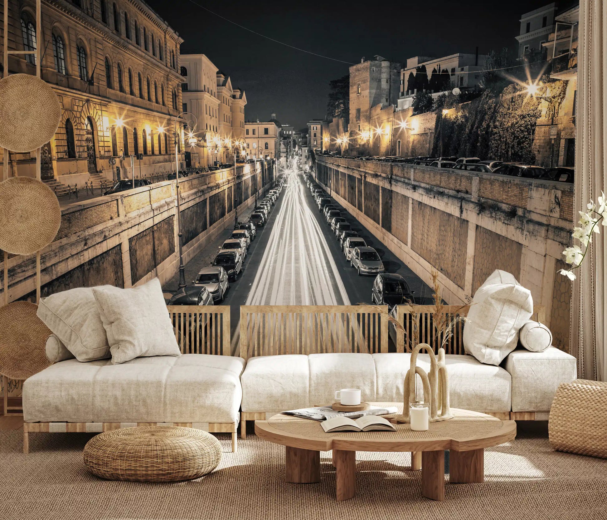 Nocturnal City Light Motion Wall Mural