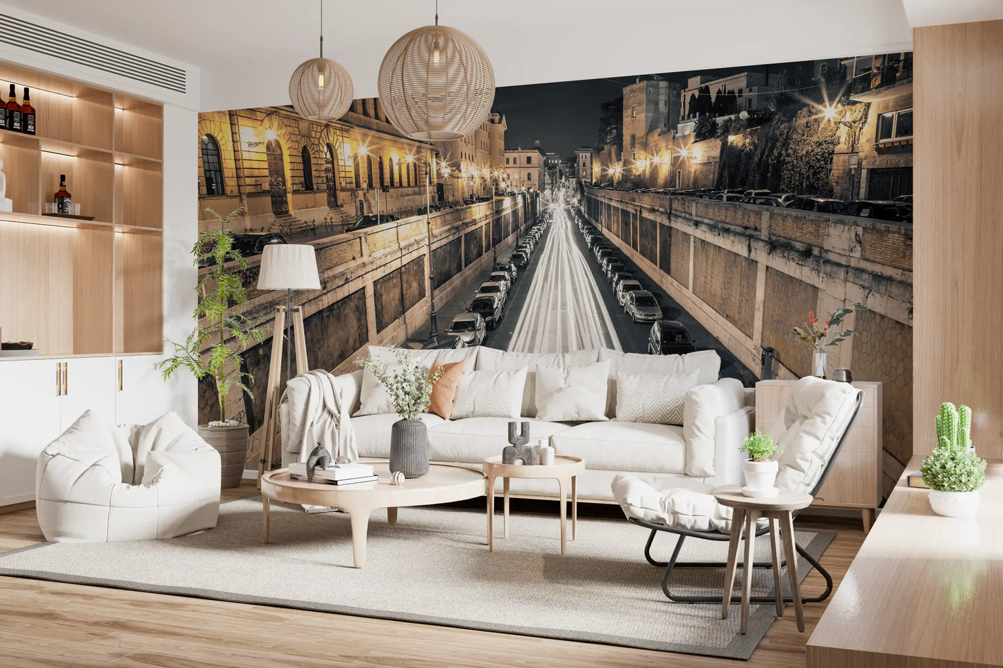 Nocturnal City Light Motion Wall Mural