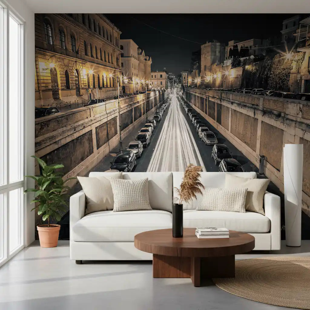 Nocturnal City Light Motion Wall Mural