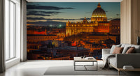 Roman Twilight Basilica View Wall Mural