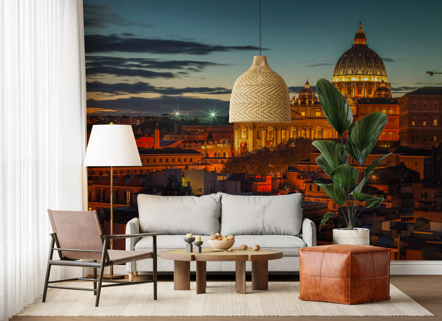 Roman Twilight Basilica View Wall Mural