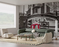 Crimson Canal Cruiser Wall Mural