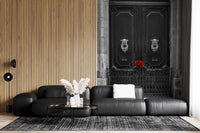 Scarlet Roses on Antique Iron Gate Wall Mural