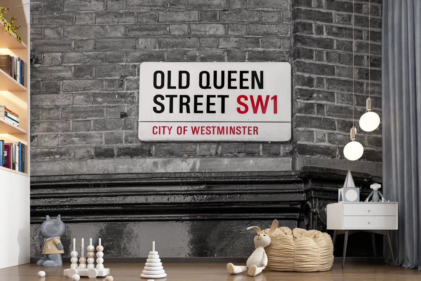 London Landmark Street Sign Wall Mural