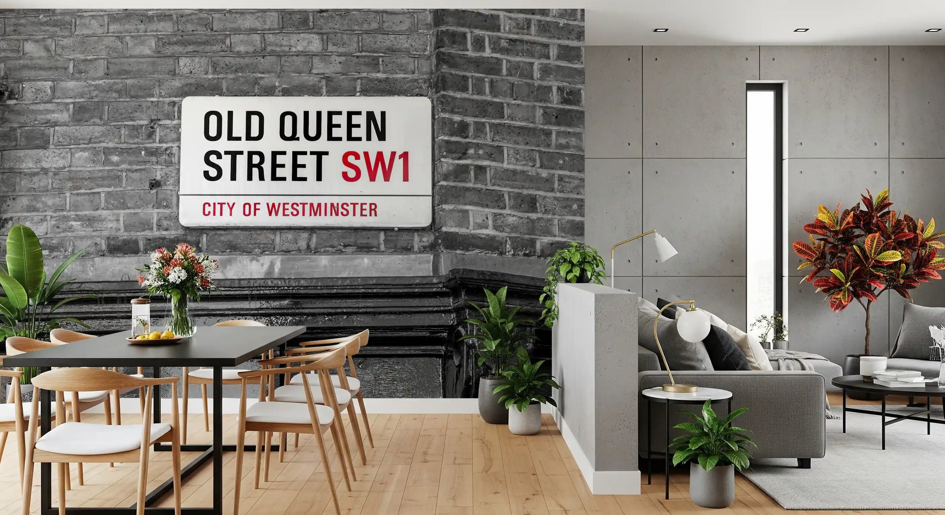 London Landmark Street Sign Wall Mural