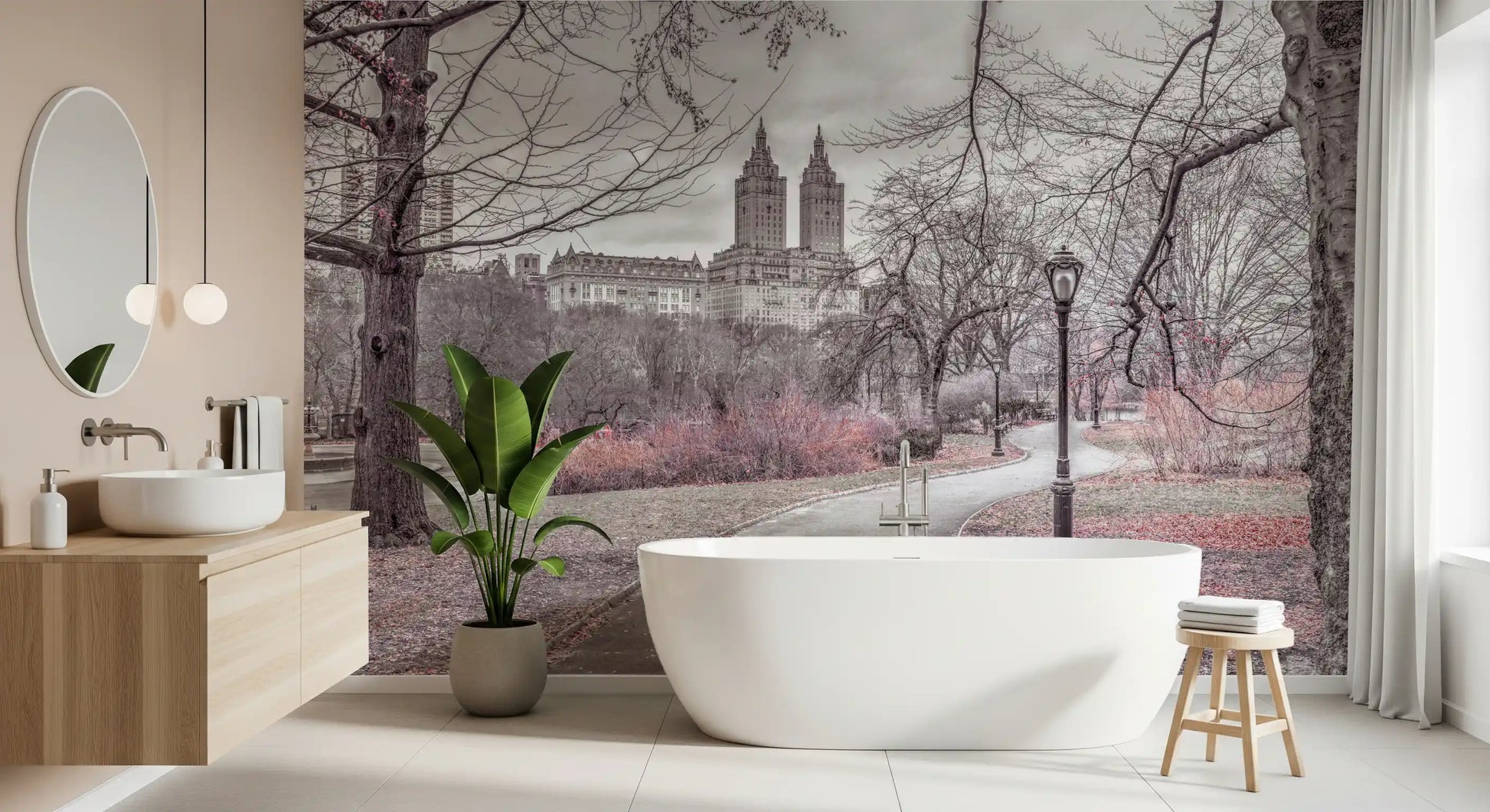 Central Park Skyline Promenade Wall Mural