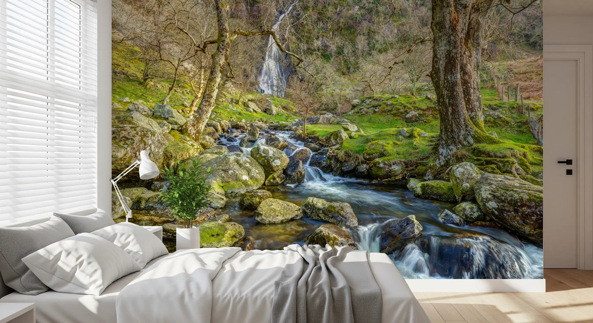 Cascading Highland Waterfall Stream Wall Mural