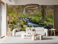 Cascading Highland Waterfall Stream Wall Mural