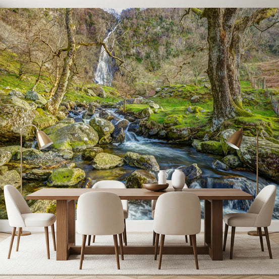 Cascading Highland Waterfall Stream Wall Mural