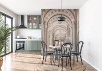 Neoclassical Stone Archway Wall Mural