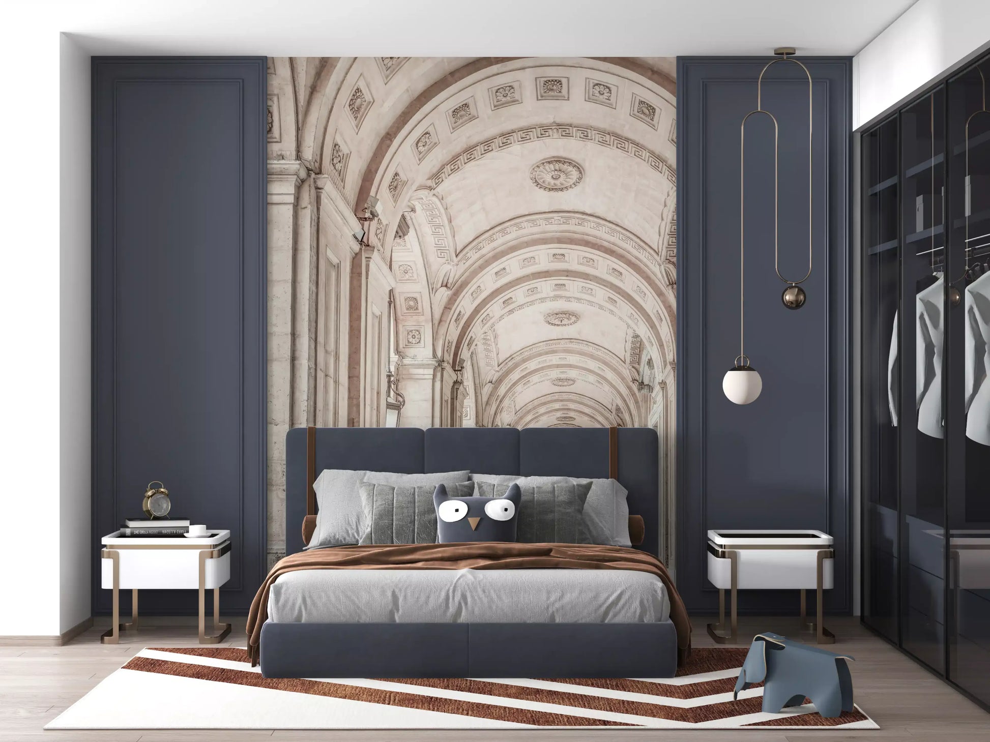 Neoclassical Stone Archway Wall Mural