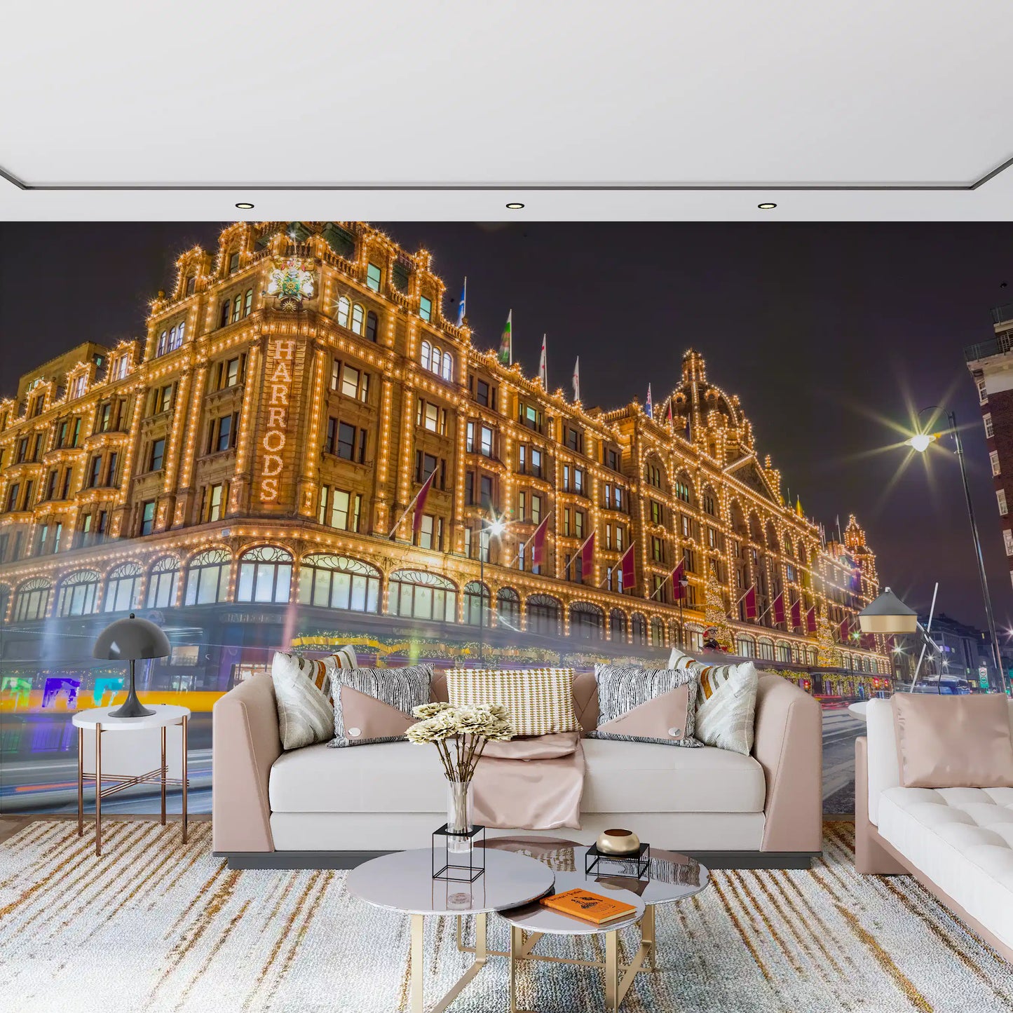 London Landmark Evening Illumination Wall Mural