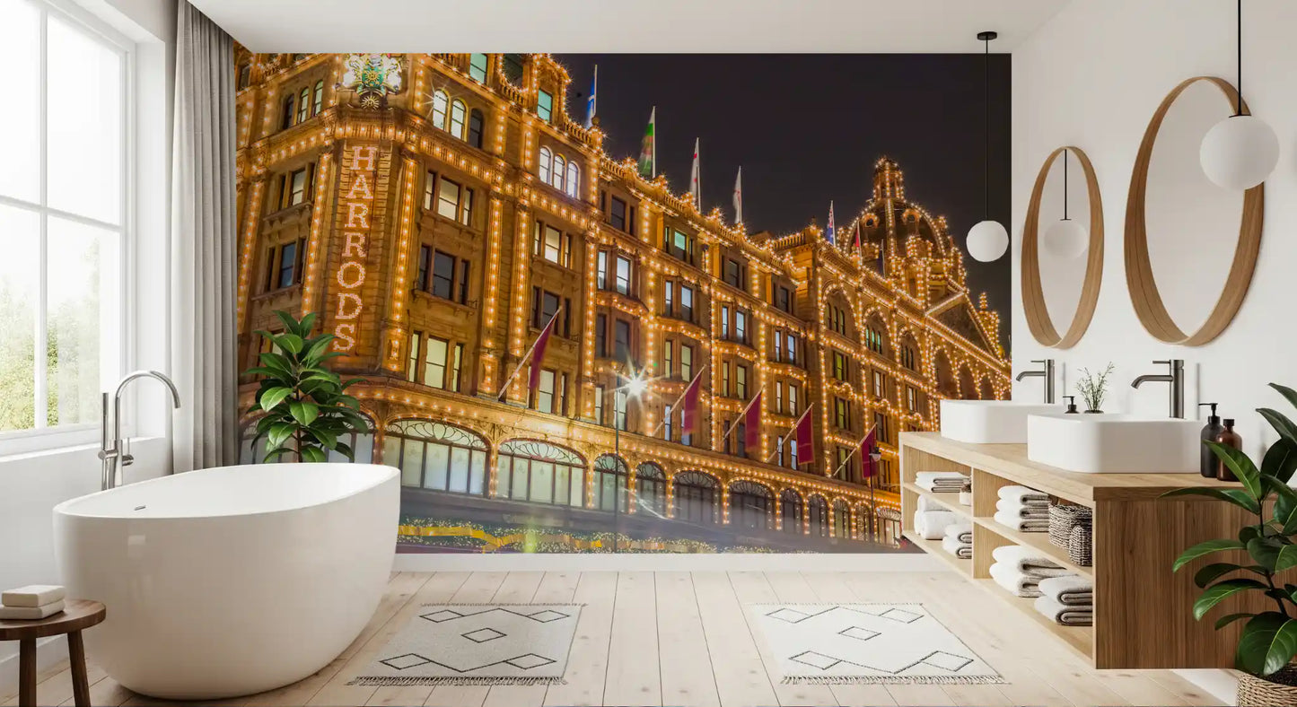 London Landmark Evening Illumination Wall Mural