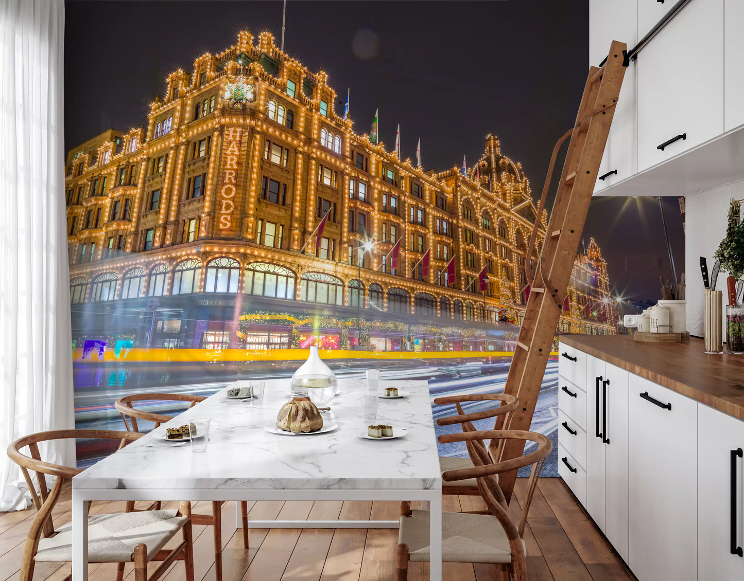 London Landmark Evening Illumination Wall Mural