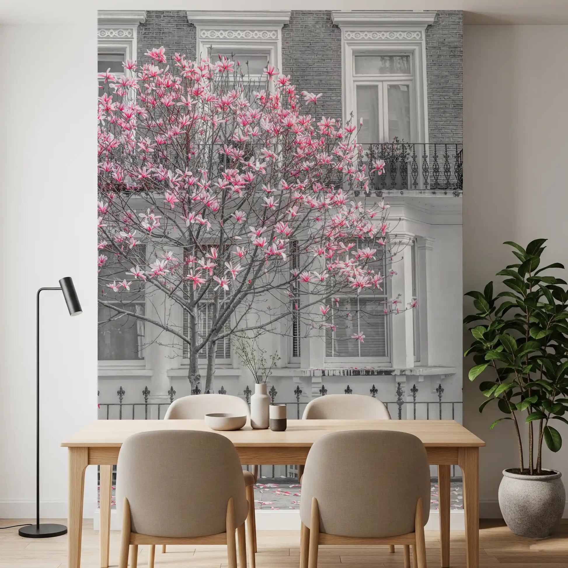 Spring Magnolia Urban Bloom Wall Mural