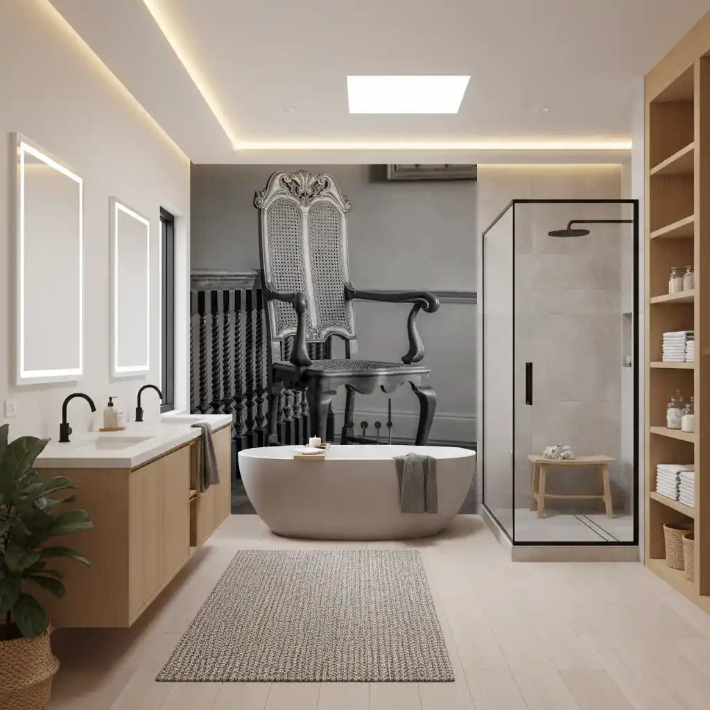 Heritage Ornate Carved Wood Detail Wall Mural