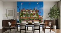 London Floral Pub Exterior Wall Mural
