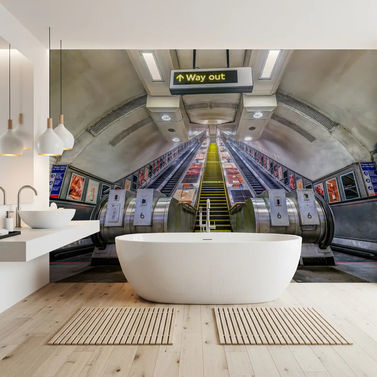 Metropolitan Underground Transit Wall Mural