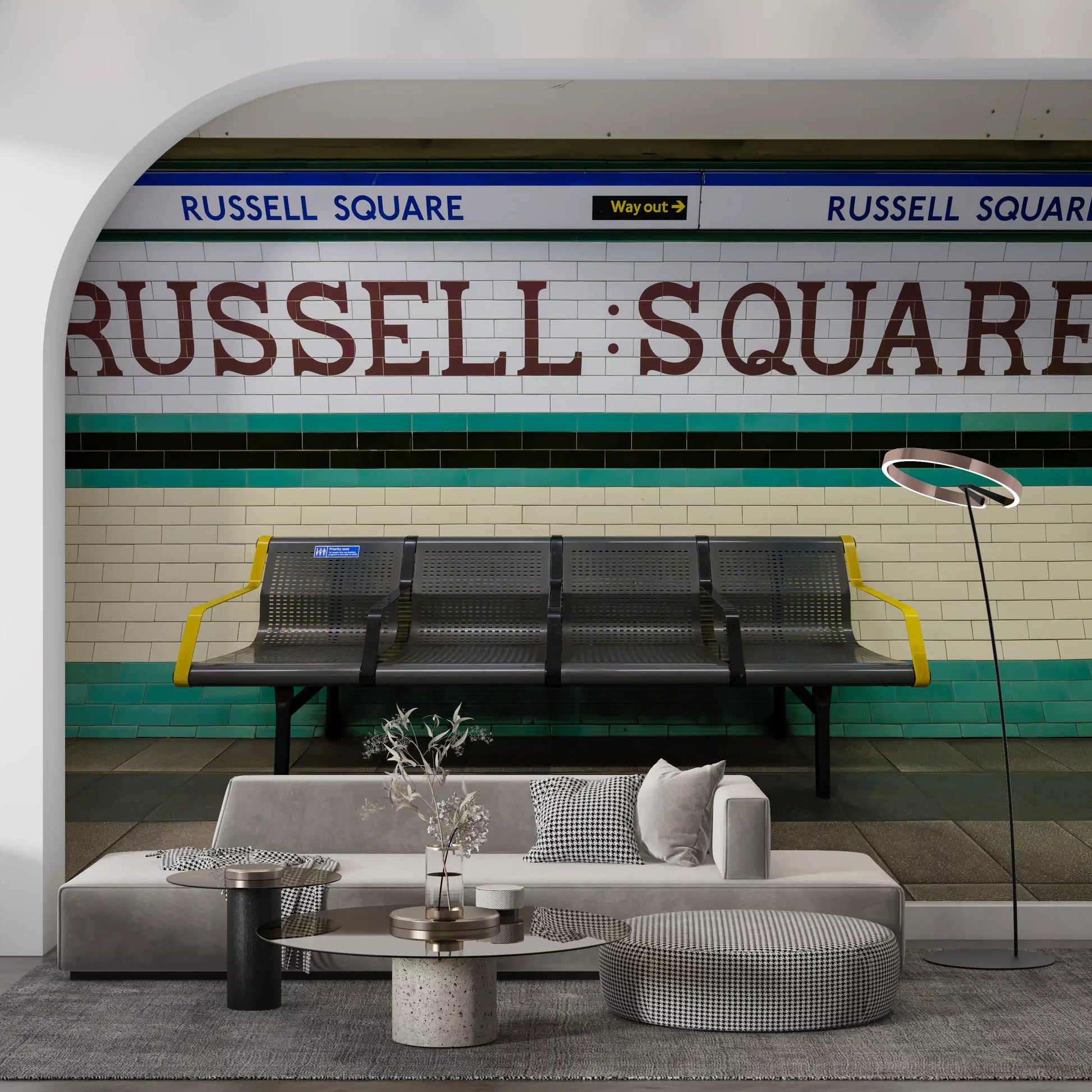 London Underground Heritage Subway Station Sign Wall Mural