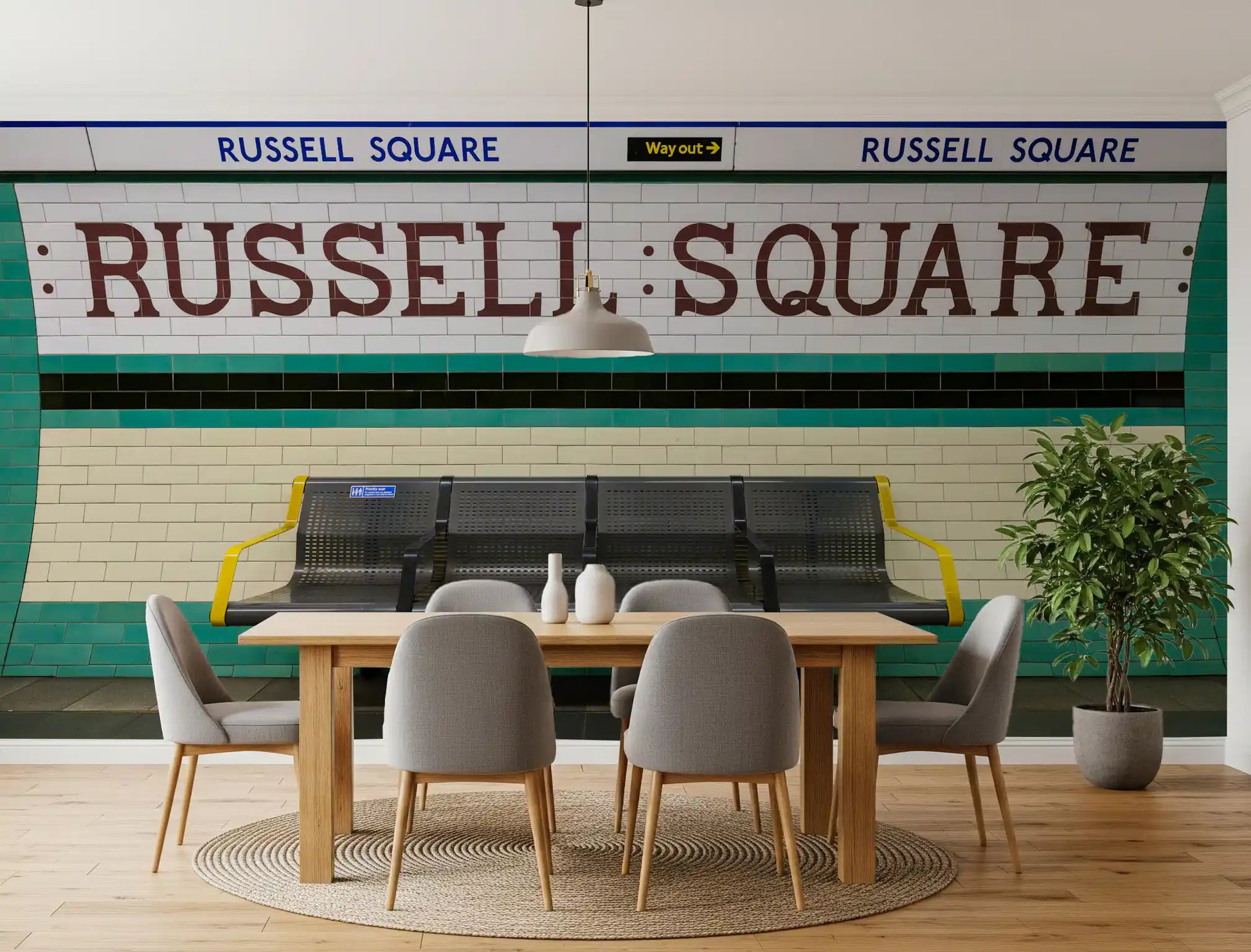 London Underground Heritage Subway Station Sign Wall Mural