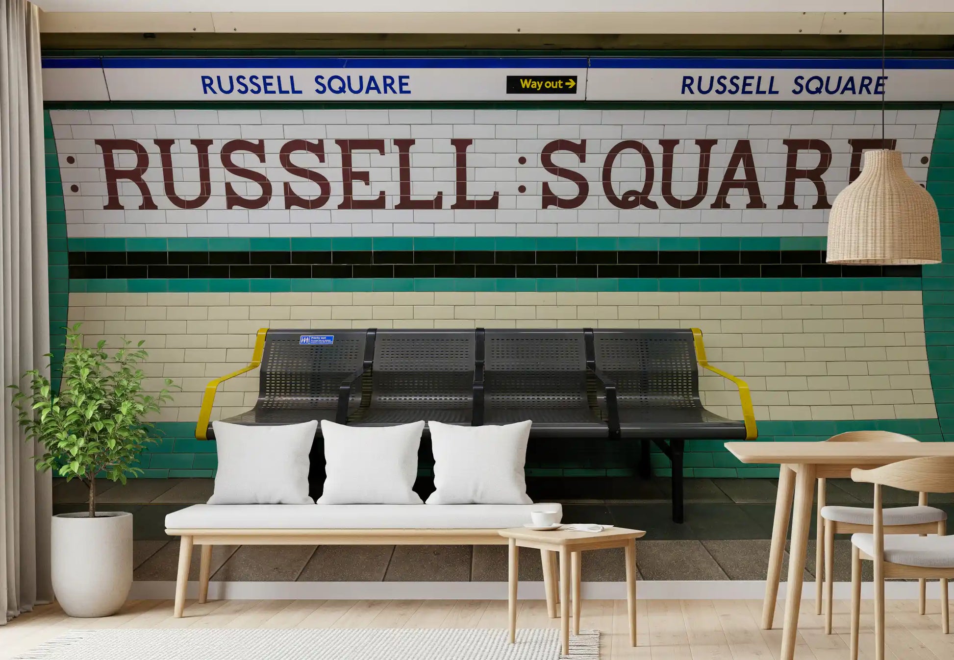 London Underground Heritage Subway Station Sign Wall Mural