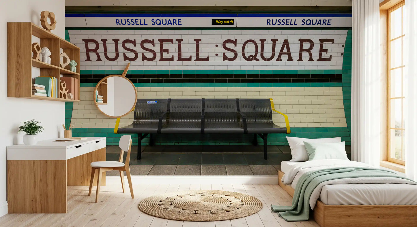 London Underground Heritage Subway Station Sign Wall Mural