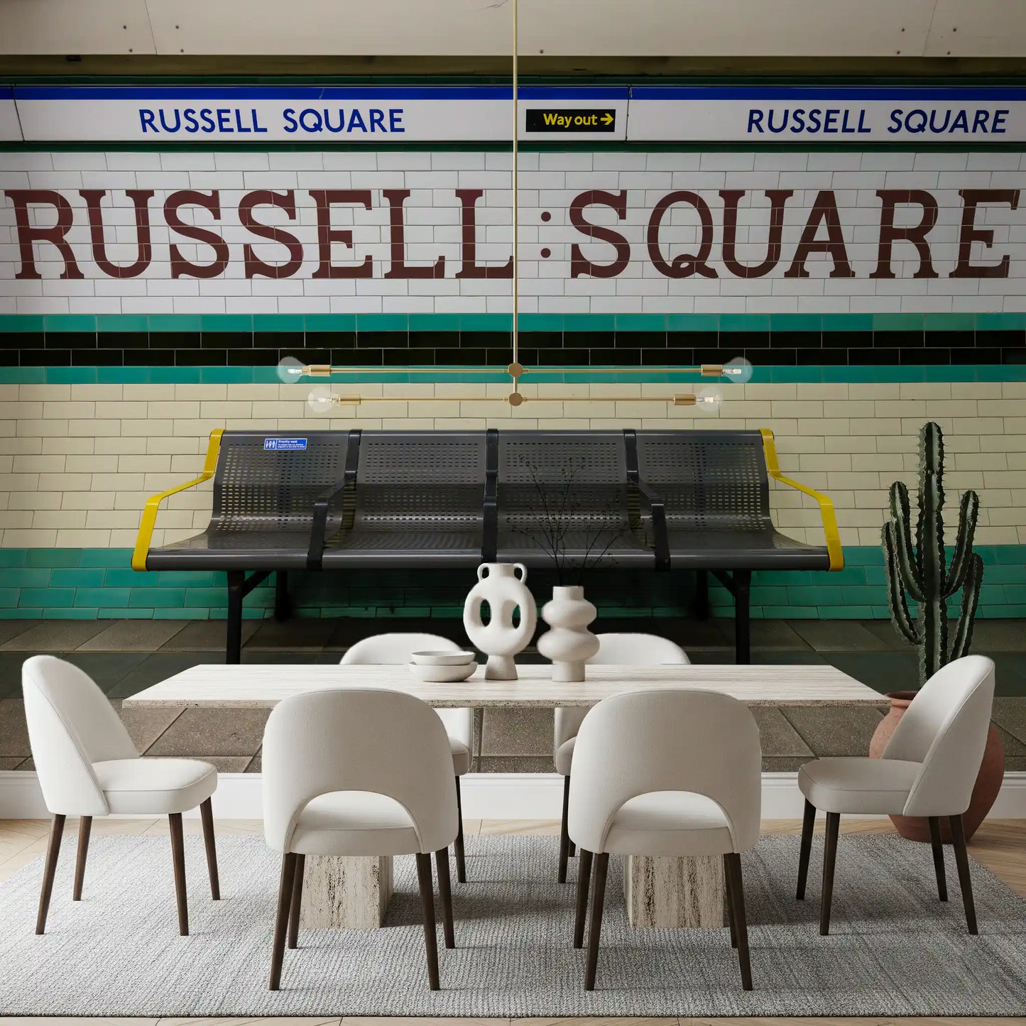 London Underground Heritage Subway Station Sign Wall Mural