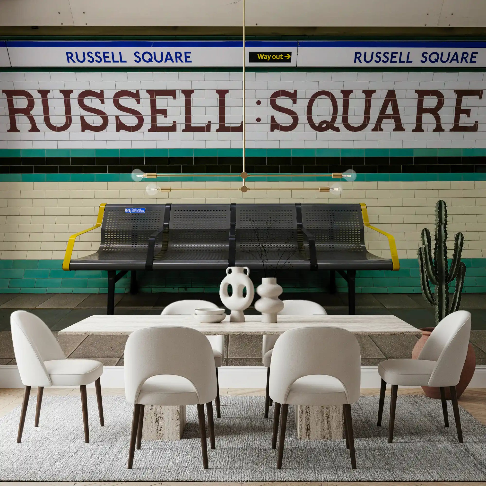 London Underground Heritage Subway Station Sign Wall Mural