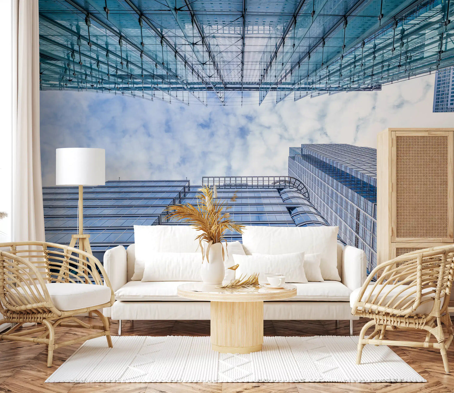 Glass Skyscraper Perspective Wall Mural