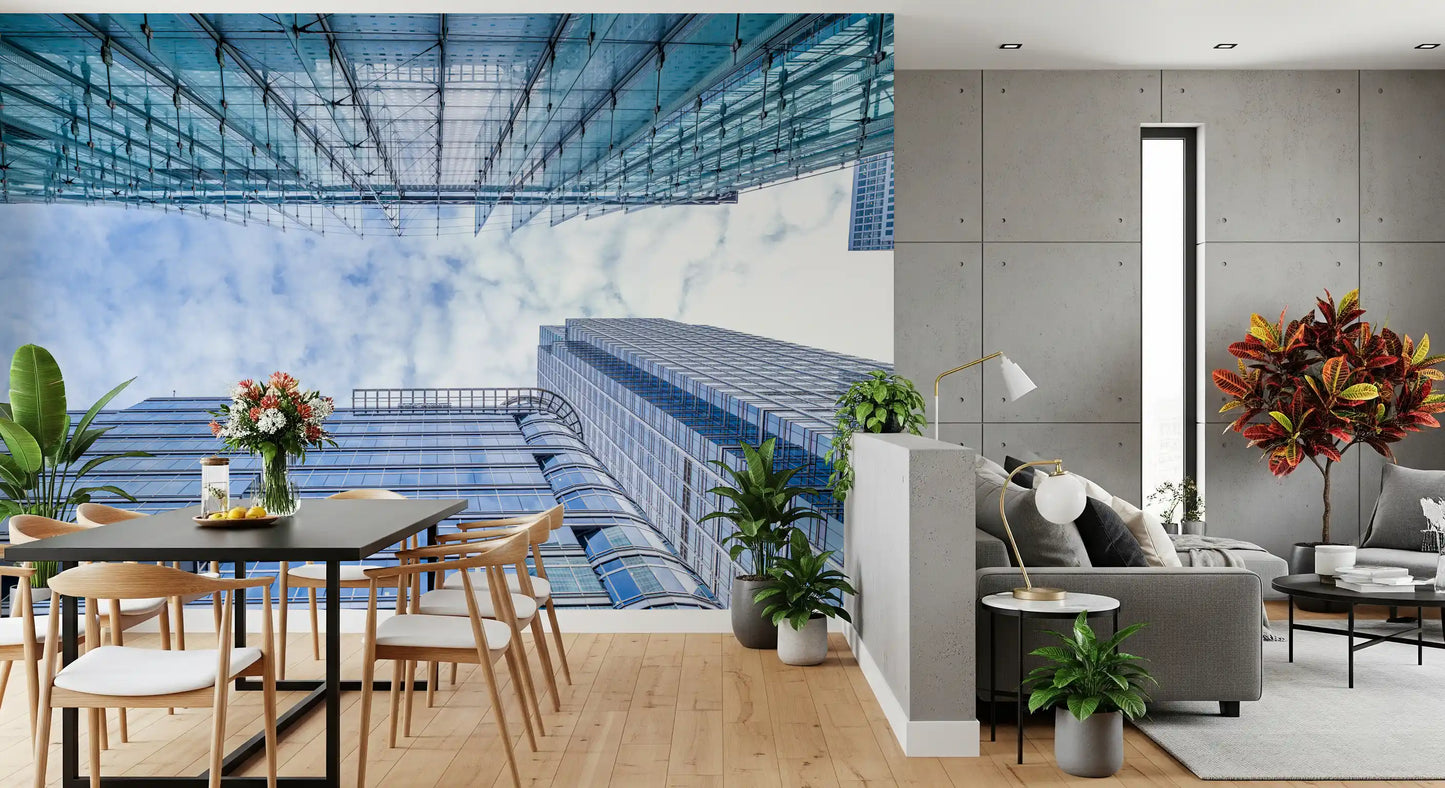Glass Skyscraper Perspective Wall Mural