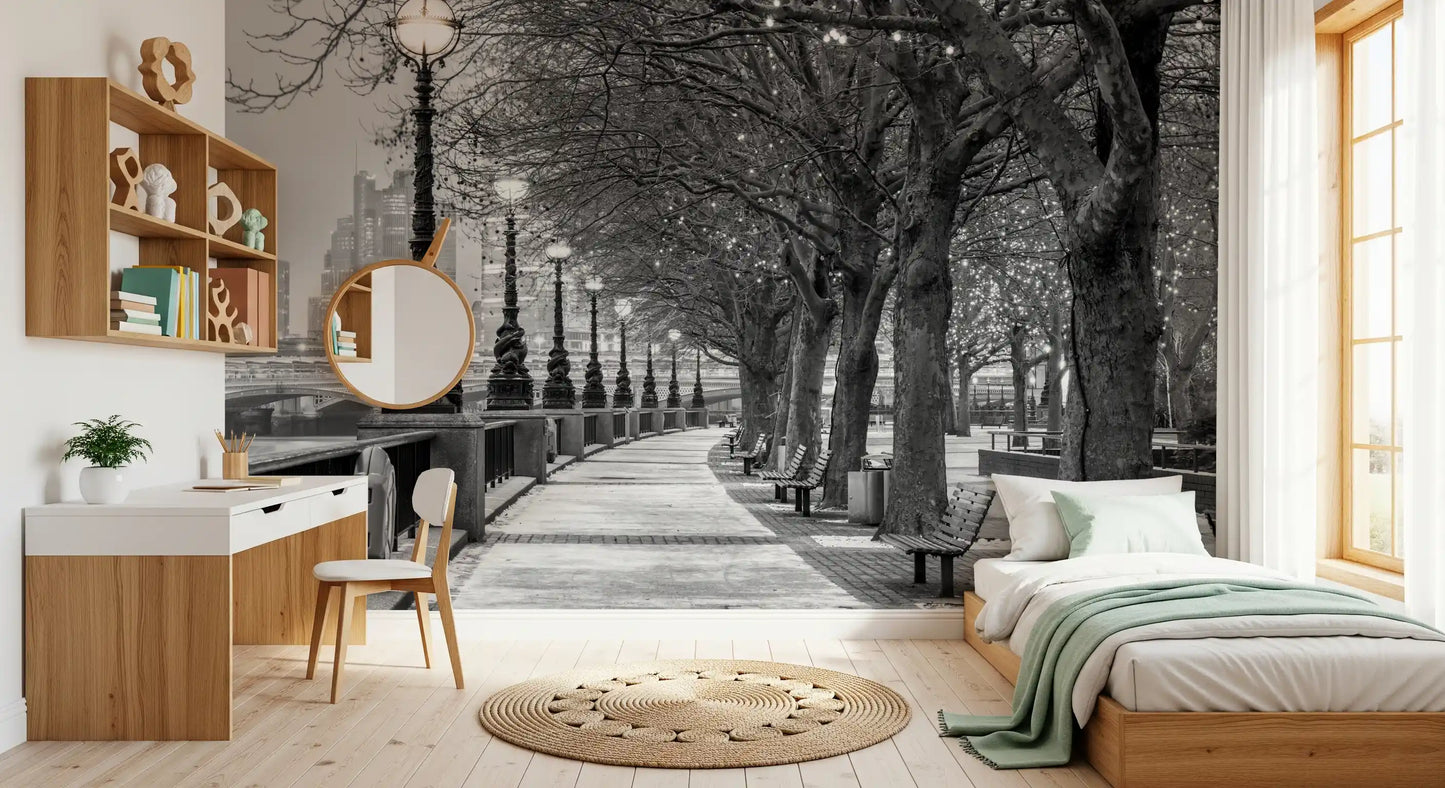 London River Promenade Wall Mural