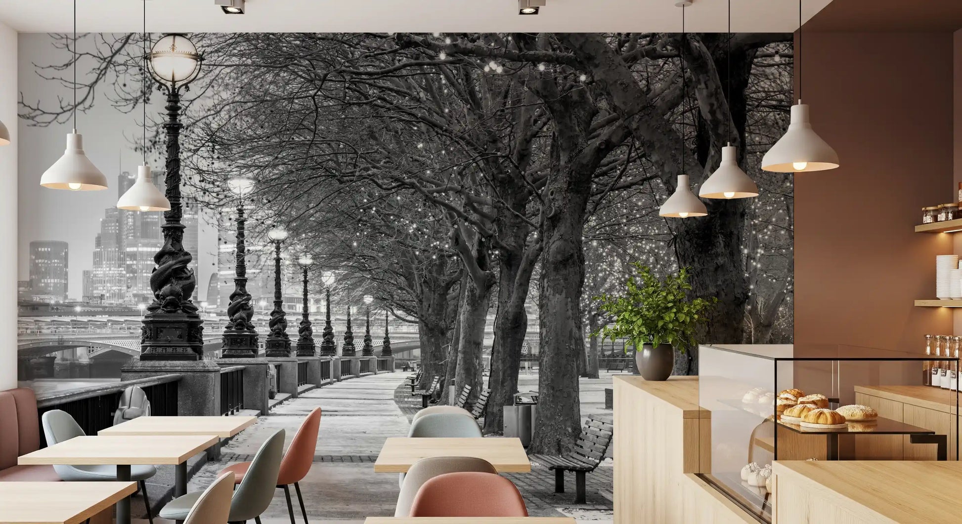 London River Promenade Wall Mural