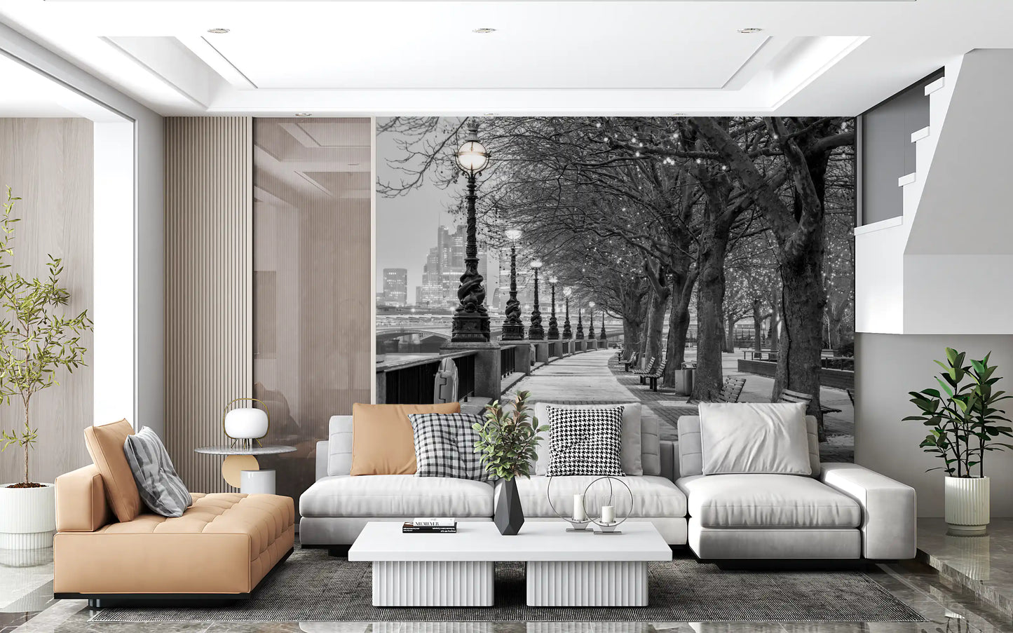 London River Promenade Wall Mural