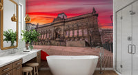Urban Red Umbrella Sunset Wall Mural