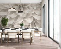 Cream Petal Macro Flow Wall Mural